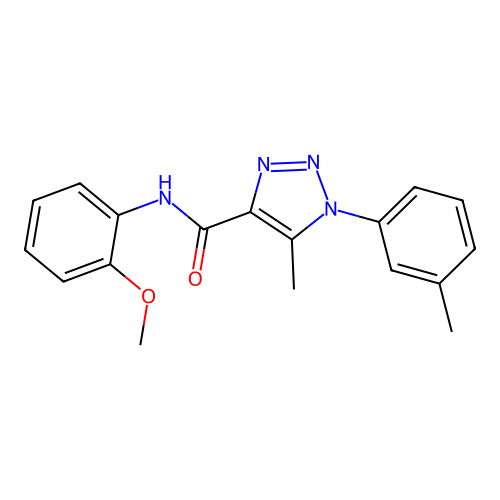 N-(2-methoxyphenyl)-5-methyl-1-(3-methylphenyl)-1H-1,2,3-triazole-4-carboxamide structure