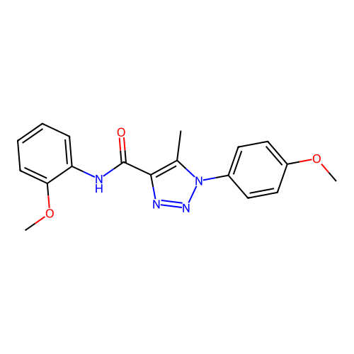 N-(2-methoxyphenyl)-1-(4-methoxyphenyl)-5-methyl-1H-1,2,3-triazole-4-carboxamide structure