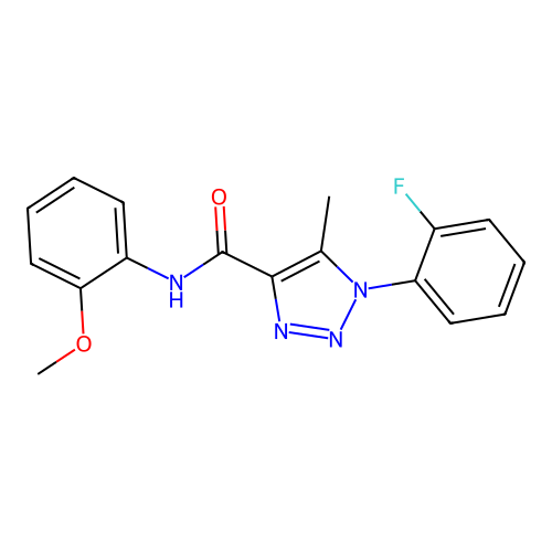 1-(2-fluorophenyl)-N-(2-methoxyphenyl)-5-methyl-1H-1,2,3-triazole-4-carboxamide structure