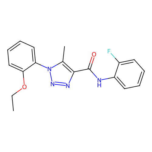 1-(2-ethoxyphenyl)-N-(2-fluorophenyl)-5-methyl-1H-1,2,3-triazole-4-carboxamide structure