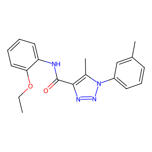 N-(2-ethoxyphenyl)-5-methyl-1-(3-methylphenyl)-1H-1,2,3-triazole-4-carboxamide structure