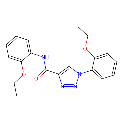 N,1-bis(2-ethoxyphenyl)-5-methyl-1H-1,2,3-triazole-4-carboxamide structure