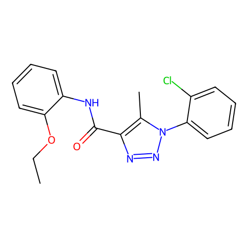 1-(2-chlorophenyl)-N-(2-ethoxyphenyl)-5-methyl-1H-1,2,3-triazole-4-carboxamide structure