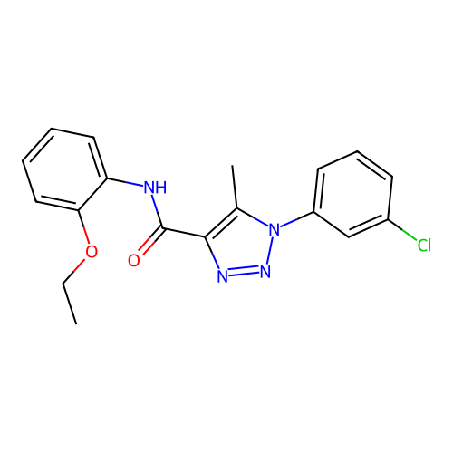 1-(3-chlorophenyl)-N-(2-ethoxyphenyl)-5-methyl-1H-1,2,3-triazole-4-carboxamide structure