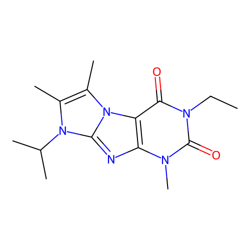 2-Ethyl-4,7,8-trimethyl-6-propan-2-ylpurino[7,8-a]imidazole-1,3-dione structure