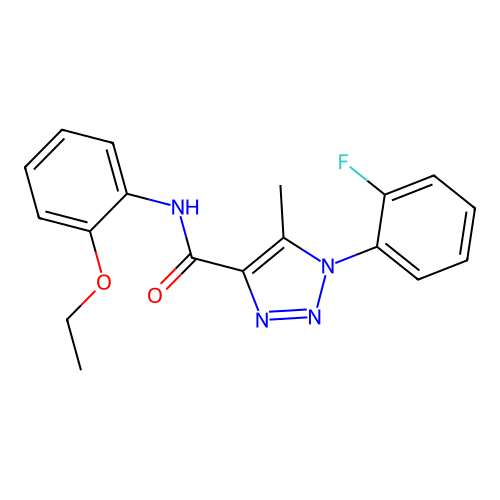 N-(2-ethoxyphenyl)-1-(2-fluorophenyl)-5-methyl-1H-1,2,3-triazole-4-carboxamide structure