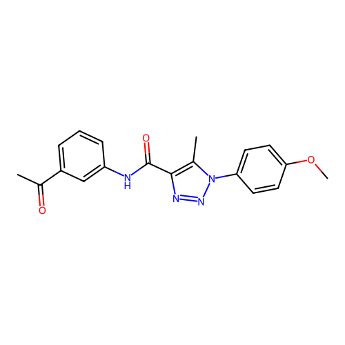 N-(3-acetylphenyl)-1-(4-methoxyphenyl)-5-methyl-1H-1,2,3-triazole-4-carboxamide structure