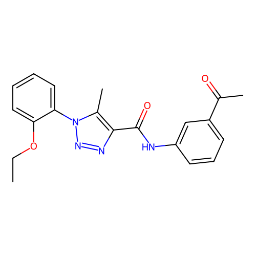 N-(3-acetylphenyl)-1-(2-ethoxyphenyl)-5-methyl-1H-1,2,3-triazole-4-carboxamide structure