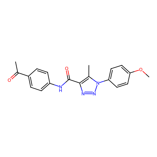 N-(4-acetylphenyl)-1-(4-methoxyphenyl)-5-methyl-1H-1,2,3-triazole-4-carboxamide structure