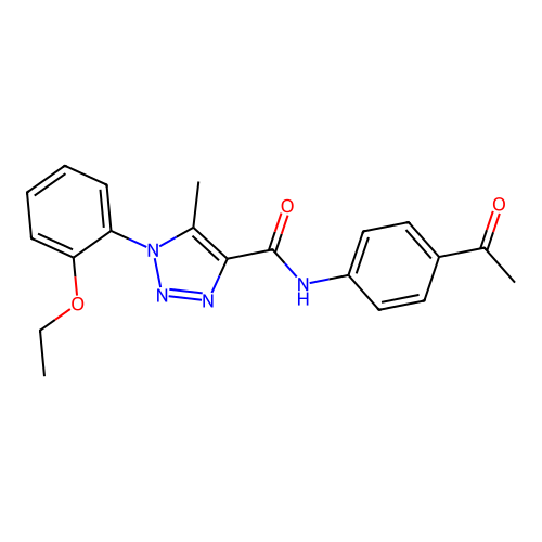 N-(4-acetylphenyl)-1-(2-ethoxyphenyl)-5-methyl-1H-1,2,3-triazole-4-carboxamide structure