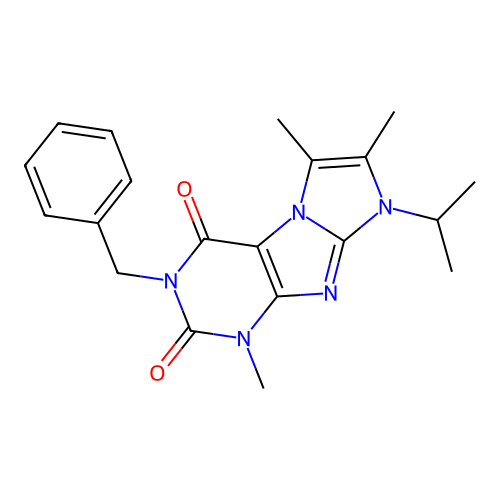 2-Benzyl-4,7,8-trimethyl-6-propan-2-ylpurino[7,8-a]imidazole-1,3-dione structure
