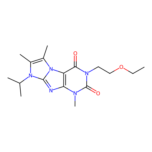 2-(2-Ethoxyethyl)-4,7,8-trimethyl-6-propan-2-ylpurino[7,8-a]imidazole-1,3-dione structure
