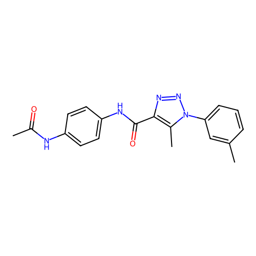 N-(4-acetamidophenyl)-5-methyl-1-(3-methylphenyl)triazole-4-carboxamide structure