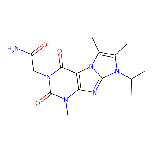 2-(4,7,8-Trimethyl-1,3-dioxo-6-propan-2-ylpurino[7,8-a]imidazol-2-yl)acetamide structure