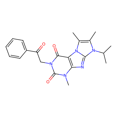 4,7,8-Trimethyl-2-phenacyl-6-propan-2-ylpurino[7,8-a]imidazole-1,3-dione structure