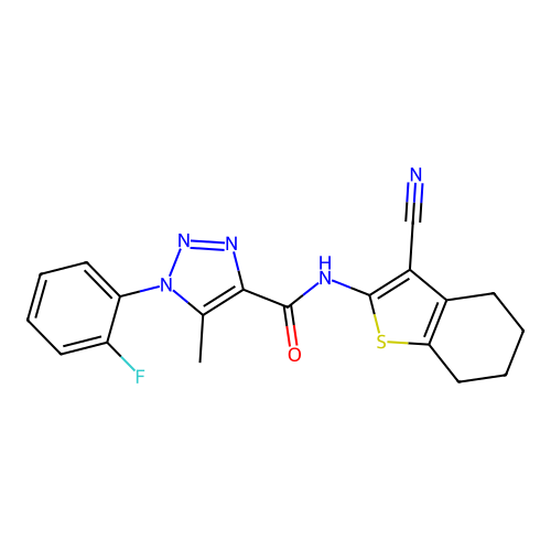 C19H16FN5OS structure