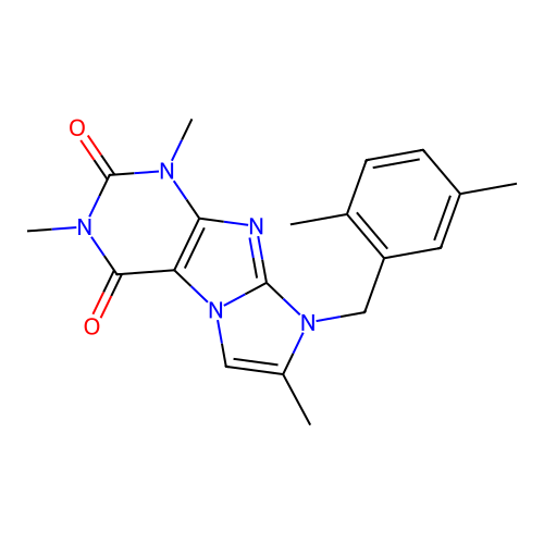 6-[(2,5-Dimethylphenyl)methyl]-2,4,7-trimethylpurino[7,8-a]imidazole-1,3-dione structure