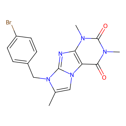 6-[(4-Bromophenyl)methyl]-2,4,7-trimethylpurino[7,8-a]imidazole-1,3-dione structure