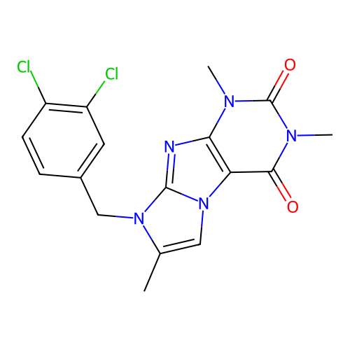 6-[(3,4-Dichlorophenyl)methyl]-2,4,7-trimethylpurino[7,8-a]imidazole-1,3-dione structure