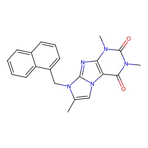 2,4,7-Trimethyl-6-(naphthalen-1-ylmethyl)purino[7,8-a]imidazole-1,3-dione structure