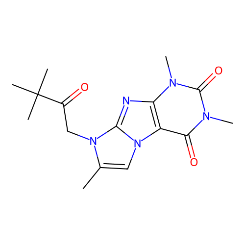 6-(3,3-Dimethyl-2-oxobutyl)-2,4,7-trimethylpurino[7,8-a]imidazole-1,3-dione structure