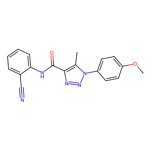 N-(2-cyanophenyl)-1-(4-methoxyphenyl)-5-methyl-1H-1,2,3-triazole-4-carboxamide structure