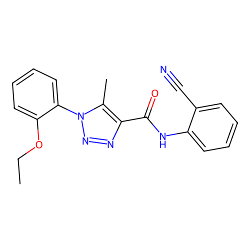 N-(2-cyanophenyl)-1-(2-ethoxyphenyl)-5-methyl-1H-1,2,3-triazole-4-carboxamide structure