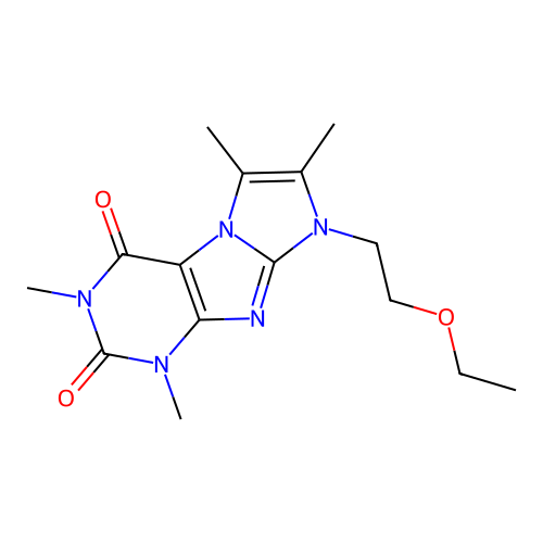 6-(2-Ethoxyethyl)-2,4,7,8-tetramethylpurino[7,8-a]imidazole-1,3-dione structure