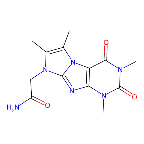 2-(2,4,7,8-Tetramethyl-1,3-dioxopurino[7,8-a]imidazol-6-yl)acetamide structure