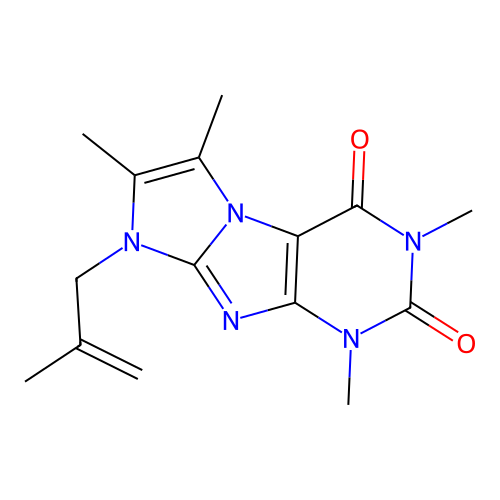 2,4,7,8-Tetramethyl-6-(2-methylprop-2-enyl)purino[7,8-a]imidazole-1,3-dione structure
