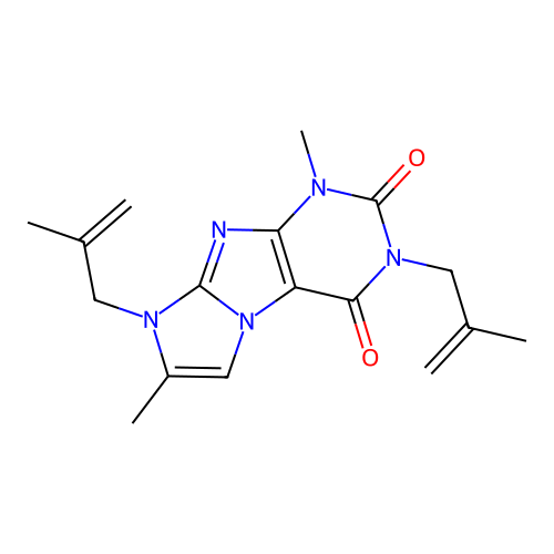 4,7-Dimethyl-2,6-bis(2-methylprop-2-enyl)purino[7,8-a]imidazole-1,3-dione structure