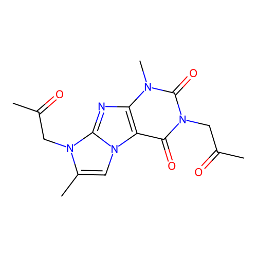 4,7-Dimethyl-2,6-bis(2-oxopropyl)purino[7,8-a]imidazole-1,3-dione structure