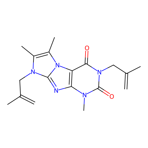 4,7,8-Trimethyl-2,6-bis(2-methylprop-2-enyl)purino[7,8-a]imidazole-1,3-dione structure