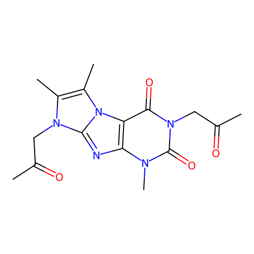 4,7,8-Trimethyl-2,6-bis(2-oxopropyl)purino[7,8-a]imidazole-1,3-dione structure