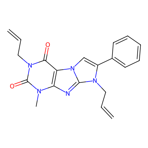 4-Methyl-7-phenyl-2,6-bis(prop-2-enyl)purino[7,8-a]imidazole-1,3-dione structure
