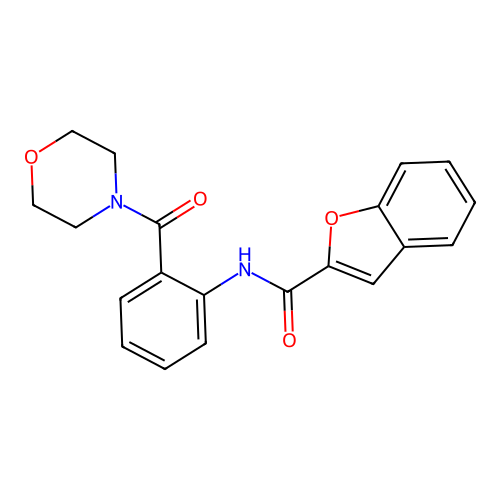 N-[2-(morpholine-4-carbonyl)phenyl]-1-benzofuran-2-carboxamide structure