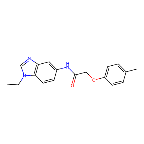 N-(1-Ethyl-1H-benzoimidazol-5-yl)-2-p-tolyloxy-acetamide structure
