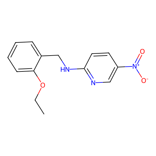 N-(2-ethoxybenzyl)-5-nitropyridin-2-amine structure