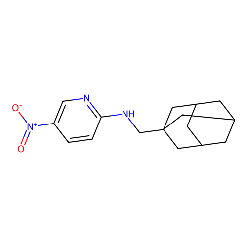 N-(1-adamantylmethyl)-5-nitropyridin-2-amine structure
