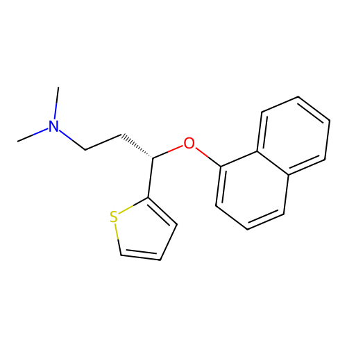 (S)-(+)-N,N-Dimethyl-3-(1-naphthalenyloxy)-3-(2-thienyl)propanamine structure