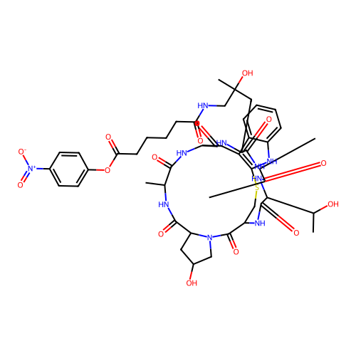 N(sup delta)-(5-((4-Nitrophenyl)oxycarbonyl)pentanoyl)-delta-aminophalloin [German] structure