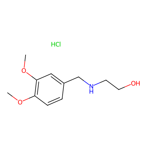 2-(3,4-Dimethoxy-benzylamino)-ethanol hydrochloride structure