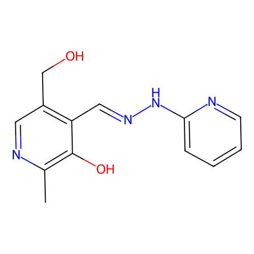 5-(Hydroxymethyl)-2-methyl-4-[(pyridin-2-ylhydrazinylidene)methyl]pyridin-3-ol structure