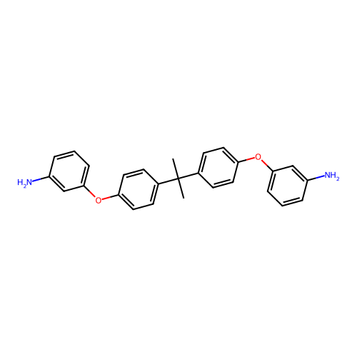 2,2-Bis[4-(3-aminophenoxy)phenyl]propane structure