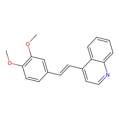4-(3',4'-Dimethoxystyryl)quinoline structure