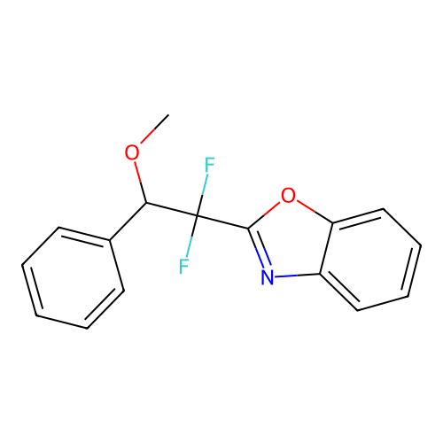 Benzoxazole, 2-(1,1-difluoro-2-methoxy-2-phenylethyl)- structure