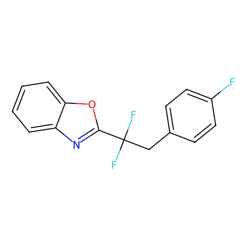 2-[1,1-Difluoro-2-(4-fluorophenyl)ethyl]-1,3-benzoxazole structure