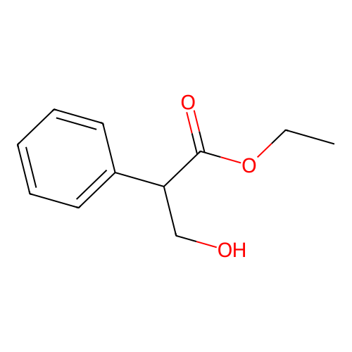 Ethyl 3-hydroxy-2-phenylpropanoate structure