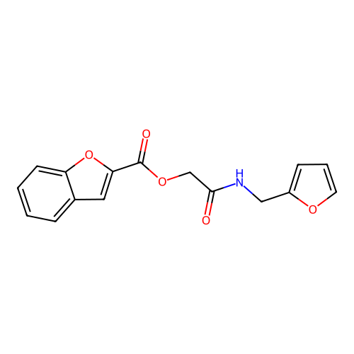 [2-(Furan-2-ylmethylamino)-2-oxoethyl] 1-benzofuran-2-carboxylate structure