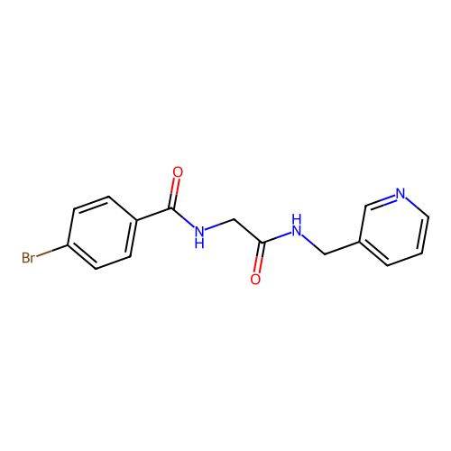 4-bromo-N-[2-oxo-2-(pyridin-3-ylmethylamino)ethyl]benzamide structure